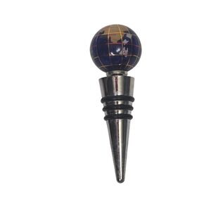 Unbranded Wine Stopper Blue Gemstone Lapis Globe Silver Tone Metal